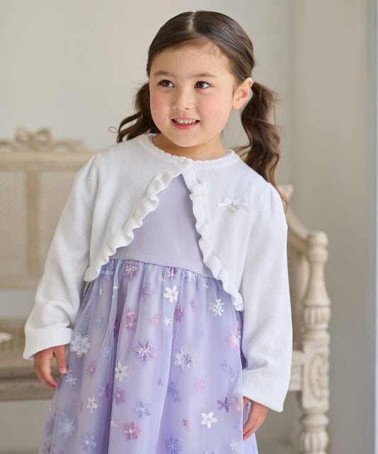 Japanese children's clothing aF#a325 knitted jacket 110-160cm girls summer outerwear interview / banquet / performance 