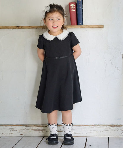 Japanese children's clothing aF#a325 lace collar dress 110-160cm girls summer dresses for interviews/banquets/performances 