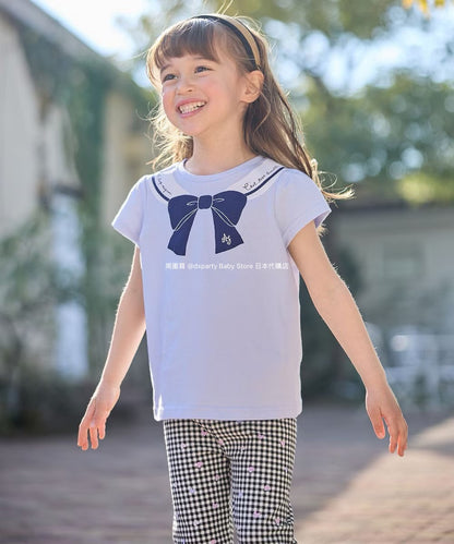 Japanese children's clothing aF#a325 printed short-sleeved top 90-160cm girls summer TOPS 