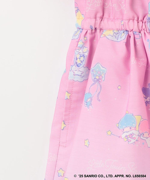 日本童裝 aF#a325 Little Twin Stars 露肩拼接連身裙 100-140cm 女童款 夏季 DRESSES