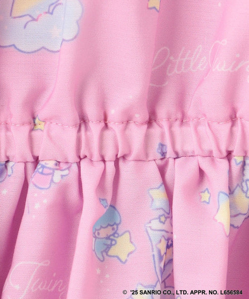 日本童裝 aF#a325 Little Twin Stars 露肩拼接連身裙 100-140cm 女童款 夏季 DRESSES