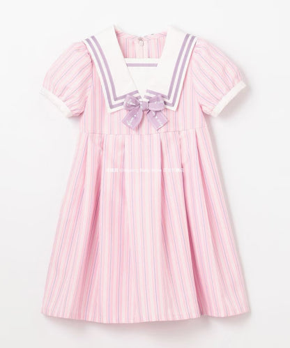 Japanese children's clothing aF#a325 preppy style dress 110-160cm girls summer dresses for interviews/banquets/performances 