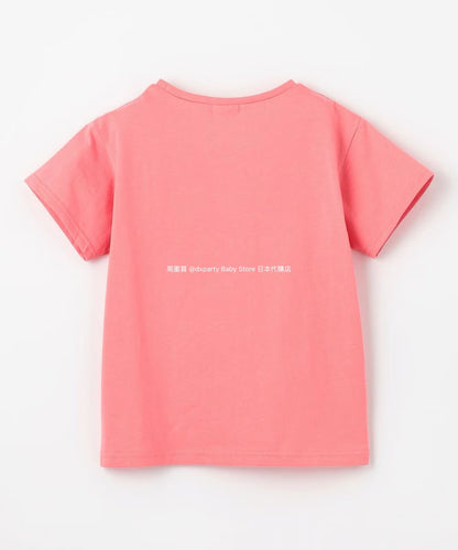Japanese children's clothing aF#a325 sequined short-sleeved top 100-150cm girls summer TOPS 
