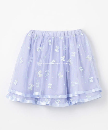 Japanese children's clothing aF#a325 bow tulle short skirt 110-150cm girls summer dresses 