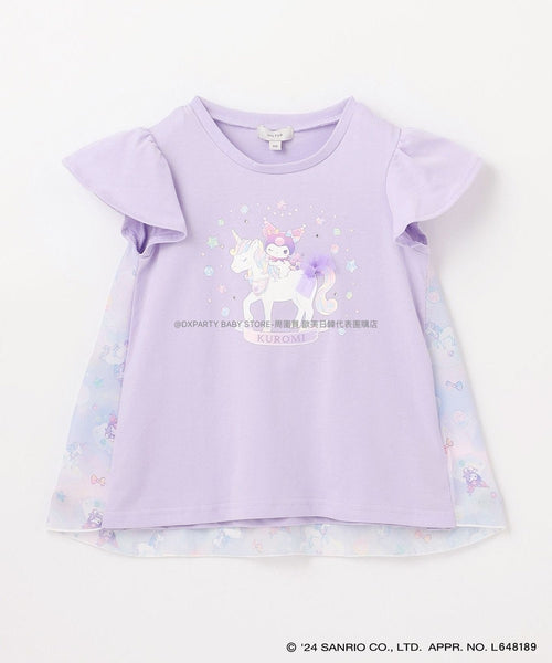 日本直送 aF#a325 sanrio 網紗拼接上衣 90-140cm 女童款 夏季 TOPS