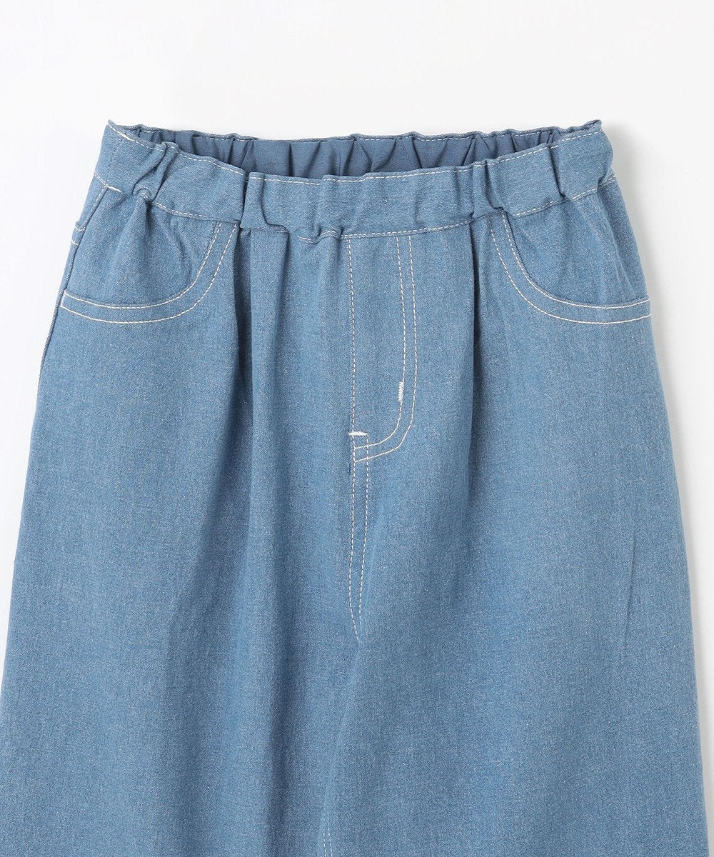Japanese children's clothing aF#a325 Heart-shaped denim wide-leg pants 110-160cm girls' summer PANTS 