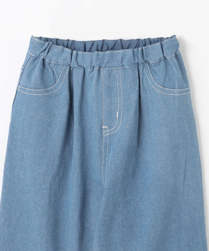 Japanese children's clothing aF#a325 Heart-shaped denim wide-leg pants 110-160cm girls' summer PANTS 
