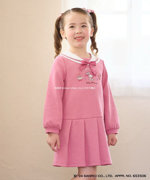 日本童裝 aF#a325 x Sanrio 水手風連身裙 100-140cm 女童款 冬季 DRESSES