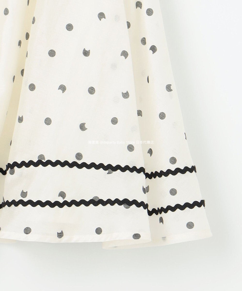 Japanese children's clothing aF#a325 cat x polka dot skirt 110-160cm girls summer SKIRTS 