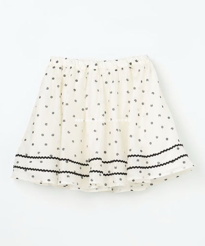 Japanese children's clothing aF#a325 cat x polka dot skirt 110-160cm girls summer SKIRTS 