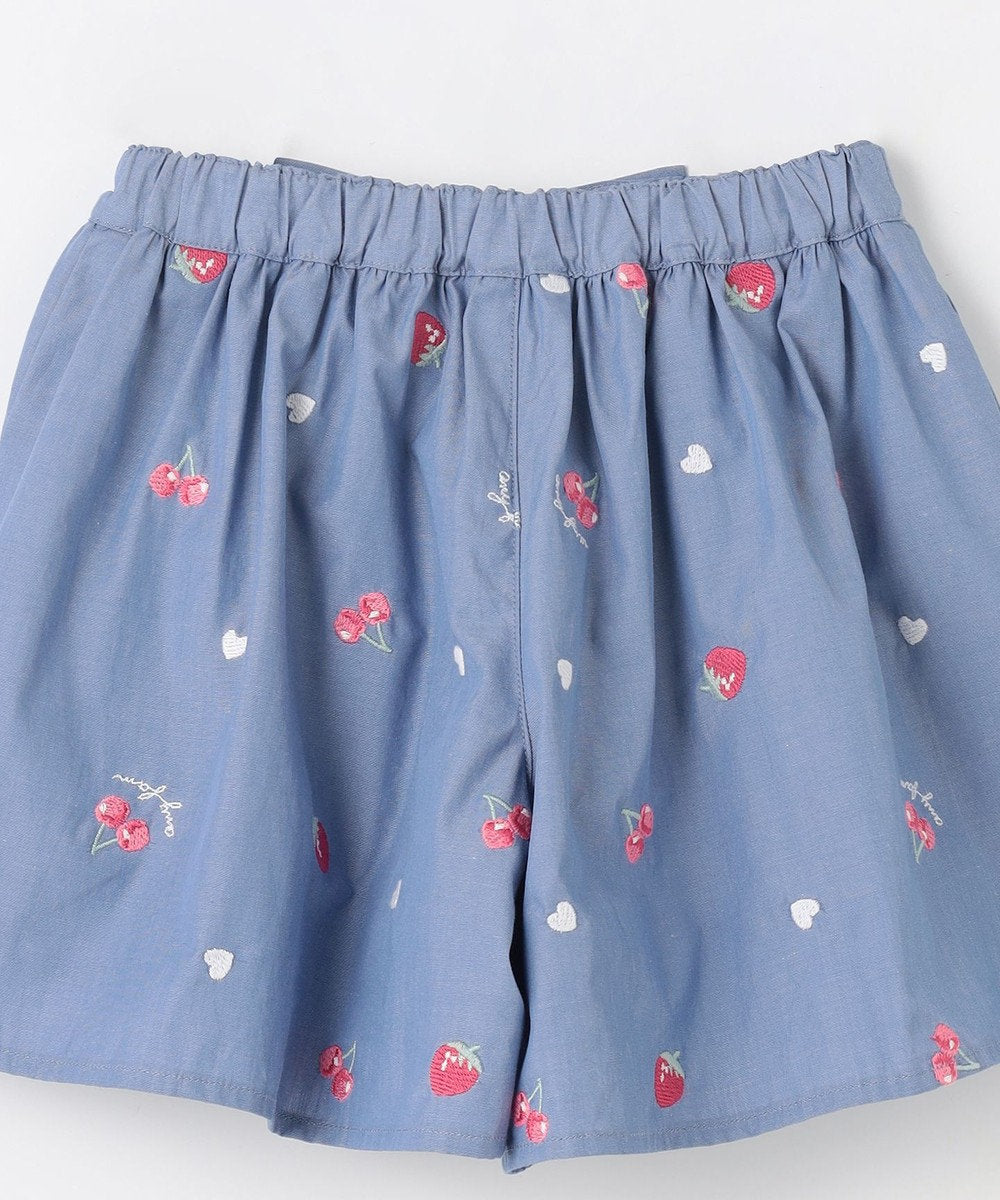 Japanese children's clothing aF#a325 cute embroidered culottes 100-150cm girls summer PANTS 
