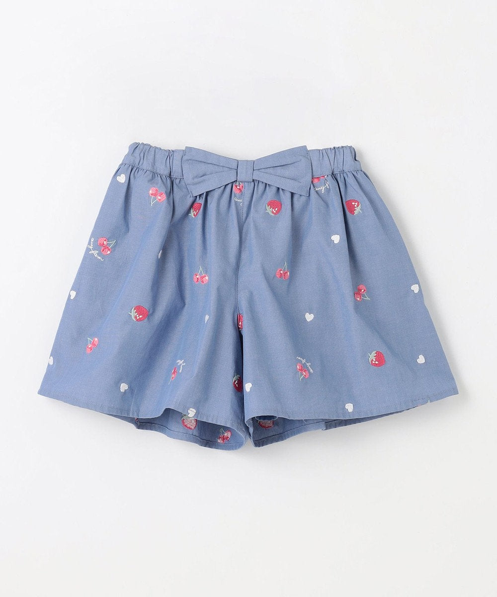 Japanese children's clothing aF#a325 cute embroidered culottes 100-150cm girls summer PANTS 
