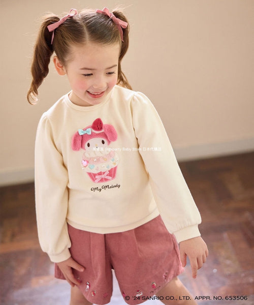 日本童裝 aF#a325 x Sanrio 毛毛sanrio衛衣 90-140cm 女童款 冬季 TOPS