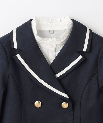 Japanese children's clothing aF#a325 preppy style five-piece suit 150-165cm girls summer TOPS DRESSES OUTERWEAR interview / banquet / performance 