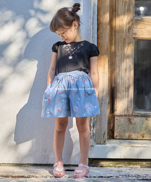 日本童裝 aF#a325 印花短袖上衣 90-160cm 女童款 夏季 TOPS