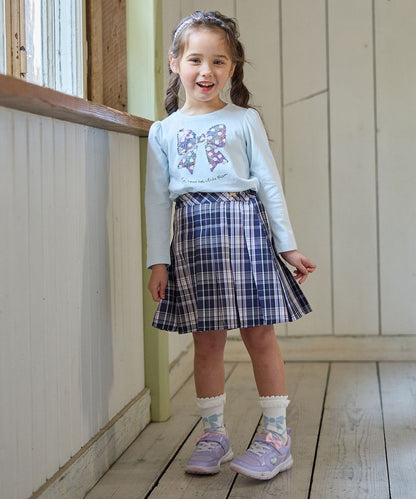 Japanese children's clothing aF#a325 double-sided sequined print top 100-140cm girls summer TOPS 
