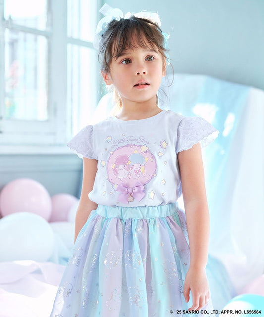 Japanese children's clothing aF#a325 Little Twin Stars printed top 90-160cm girls summer TOPS 