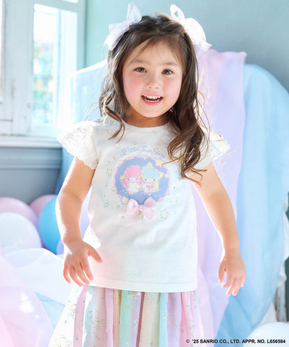 Japanese children's clothing aF#a325 Little Twin Stars printed top 90-160cm girls summer TOPS 