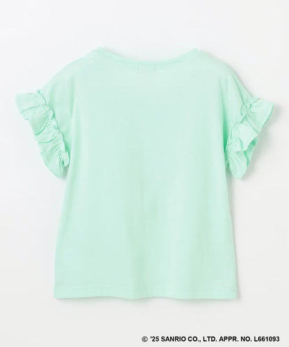 Japanese children's clothing aF#a325 x Sanrio sequin pattern top 100-150cm girls summer TOPS 