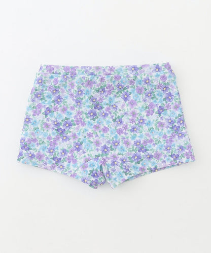 Japanese children's clothing aF#a325 UV protection floral swimsuit two-piece set 100-140cm girls summer play swimsuit special edition 