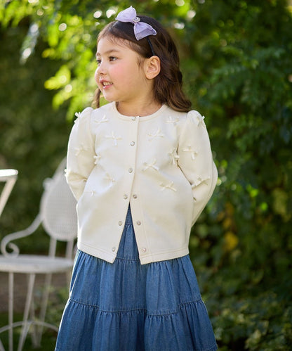 Japanese children's clothing aF#a325 cute bow coat 110-160cm girls summer outerwear 