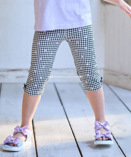 Japanese children's clothing aF#a325 stretch leggings 90-130cm girls summer PANTS 
