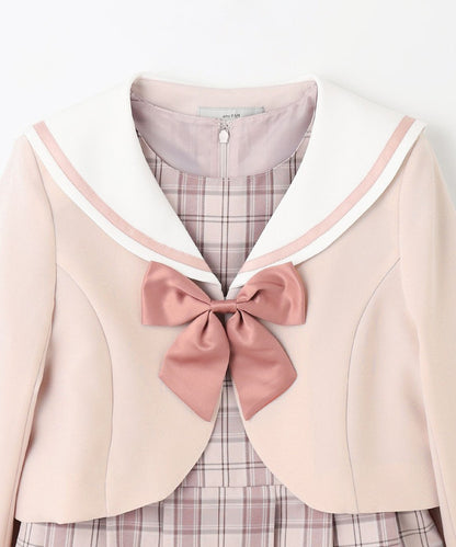 日本童裝 aF#a325 學院風兩件套裝 150-165cm 女童款 夏季 DRESSES OUTERWEAR 面試/宴會/表演