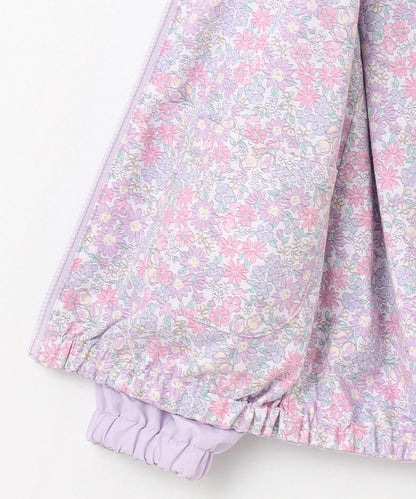 Japanese children's clothing aF#a325 2Way waterproof series double-sided two-wear cute floral lined hooded jacket 100-160cm girls summer outerwear 