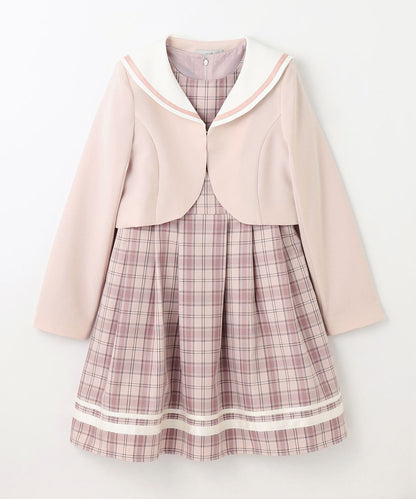 日本童裝 aF#a325 學院風兩件套裝 150-165cm 女童款 夏季 DRESSES OUTERWEAR 面試/宴會/表演