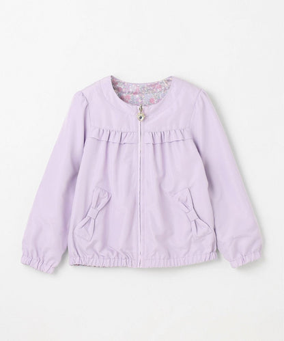 Japanese children's clothing aF#a325 2Way waterproof series double-sided two-wear cute floral lined hooded jacket 100-160cm girls summer outerwear 