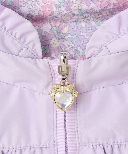 Japanese children's clothing aF#a325 2Way waterproof series double-sided two-wear cute floral lined hooded jacket 100-160cm girls summer outerwear 