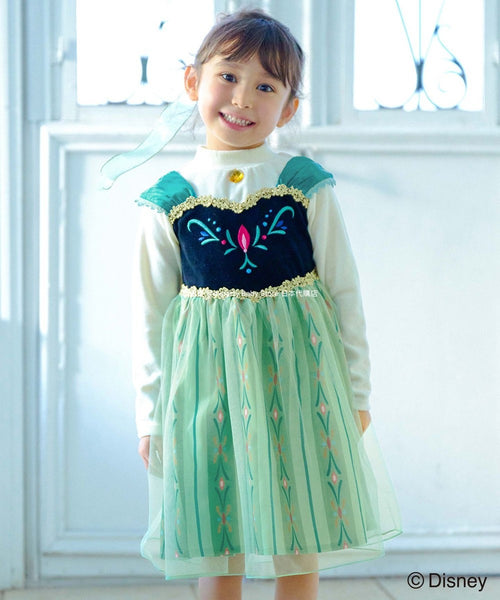 日本童裝 aF#a325 x FROZEN 公主裙 140cm 女童款 冬季 DRESSES