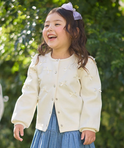 Japanese children's clothing aF#a325 cute bow coat 110-160cm girls summer outerwear 