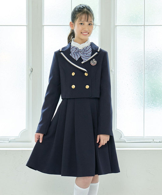 Japanese children's clothing aF#a325 preppy style five-piece suit 150-165cm girls summer TOPS DRESSES OUTERWEAR interview / banquet / performance 