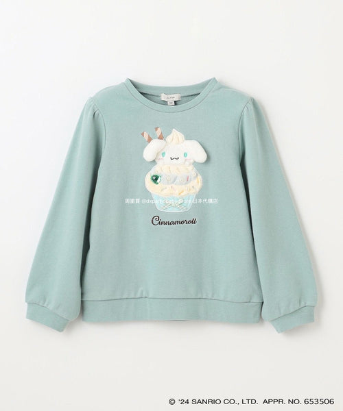 日本童裝 aF#a325 x Sanrio 毛毛sanrio衛衣 90-140cm 女童款 冬季 TOPS