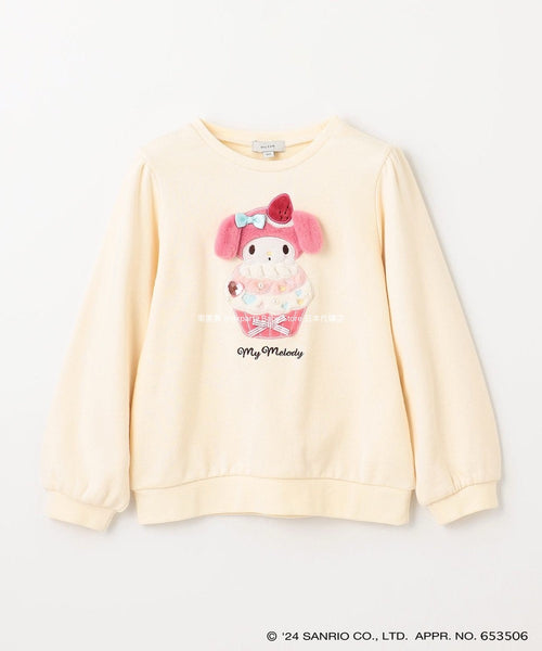 日本童裝 aF#a325 x Sanrio 毛毛sanrio衛衣 90-140cm 女童款 冬季 TOPS