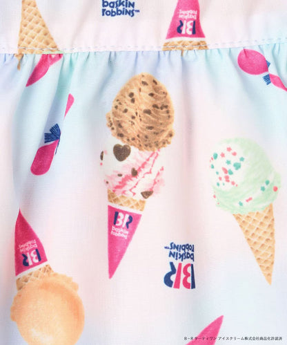Japanese children's clothing aF#a325 x Baskin-Robbins layered ice cream culottes 100-140cm girls summer PANTS 