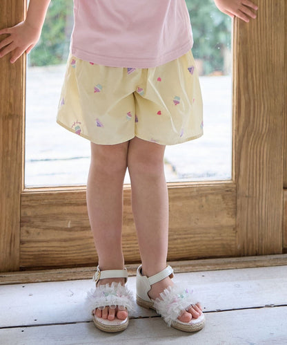 Japanese children's clothing aF#a325 cute embroidered culottes 100-150cm girls summer PANTS 