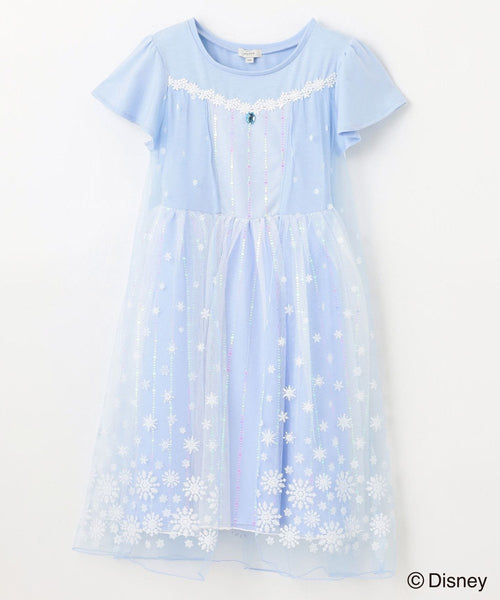 日本童裝 aF#a325 x Disney Princess 公主連身裙 100-140cm 女童款 夏季 DRESSES Halloween攪鬼特輯 Cosplay服裝 AAA