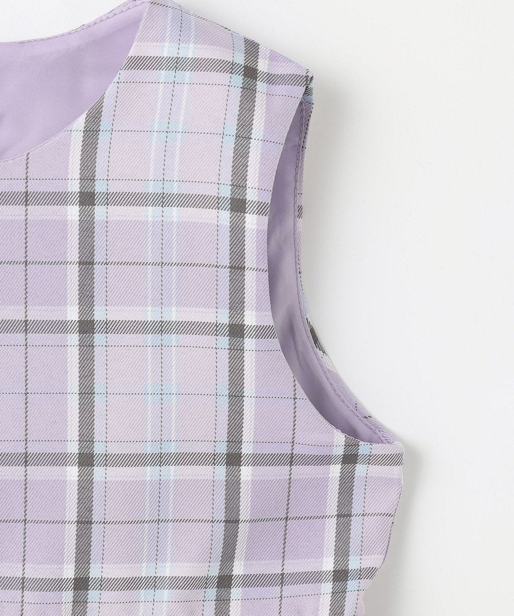 Japanese children's clothing aF#a325 checkered vest dress 110-130cm girls summer dresses for interviews/banquets/performances 