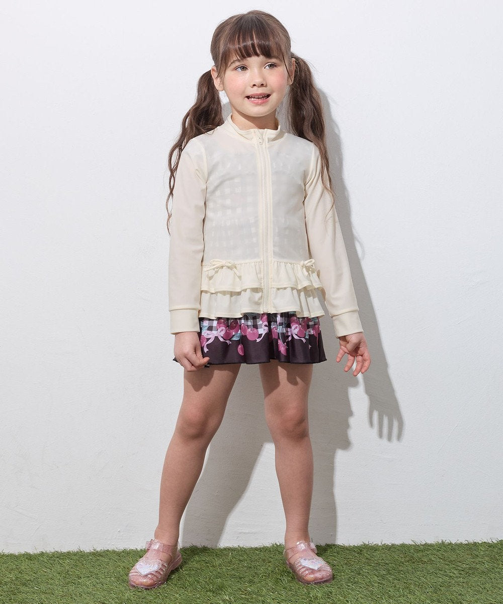 Japanese children's clothing aF#a325 UV protection swimsuit jacket 100-140cm girls summer play swimsuit special edition 