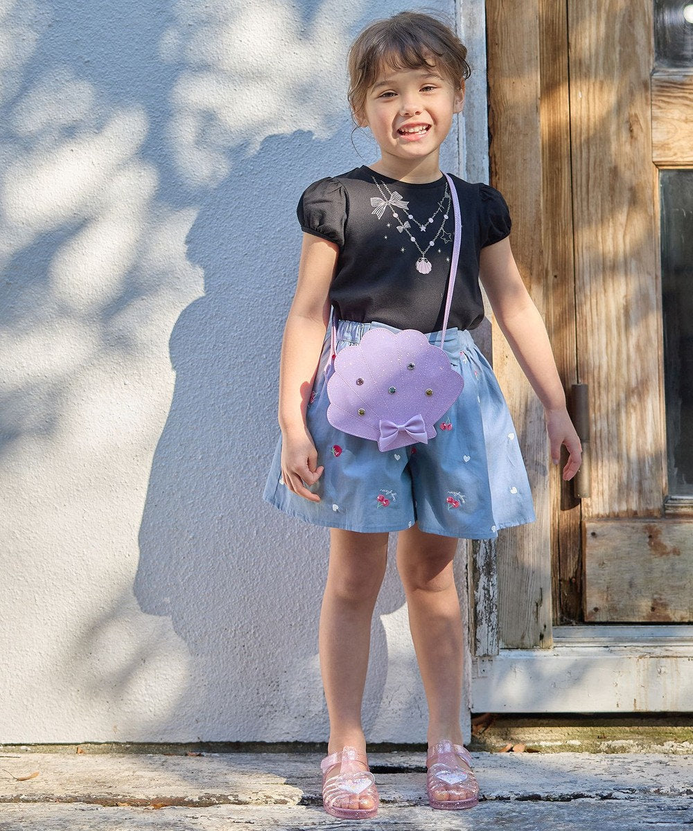 Japanese children's clothing aF#a325 cute embroidered culottes 100-150cm girls summer PANTS 