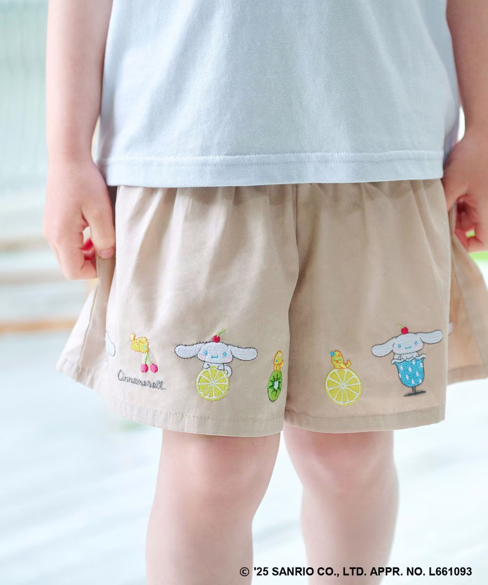 Japanese children's clothing aF#a325 x Sanrio cute printed skirt pants 100-150cm girls summer PANTS 