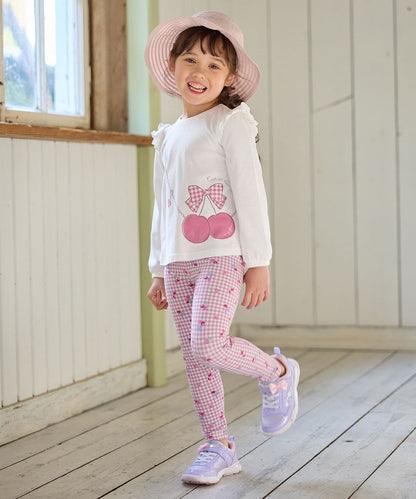 Japanese children's clothing aF#a325 cute leggings 90-130cm girls summer PANTS 