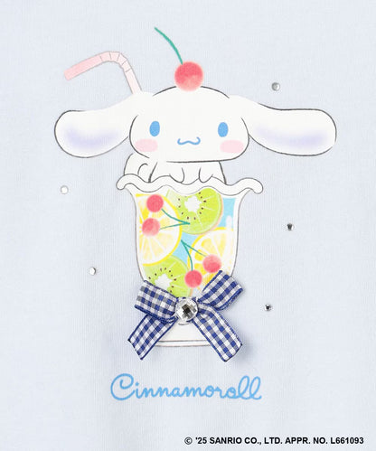 Japanese children's clothing aF#a325 x Sanrio cute palace sleeve top 90-150cm girls summer TOPS 