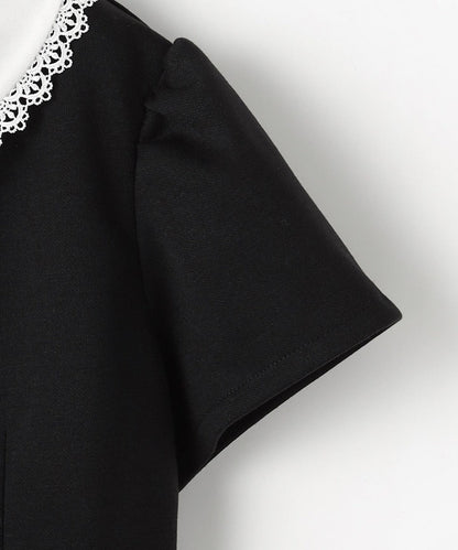 Japanese children's clothing aF#a325 lace collar dress 110-160cm girls summer dresses for interviews/banquets/performances 