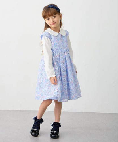 Japanese children's clothing aF#a325 shirt 110-130cm girls summer TOPS interview/banquet/performance 