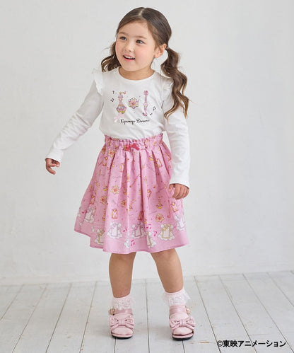 Japanese children's clothing aF#a325 Little Witch DoReMi Magic Long Sleeve Top 90-130cm Girls Summer TOPS 