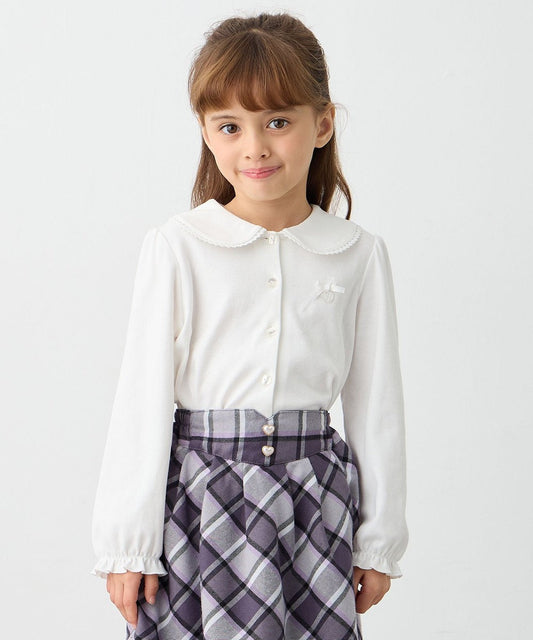 Japanese children's clothing aF#a325 shirt 110-130cm girls summer TOPS interview/banquet/performance 