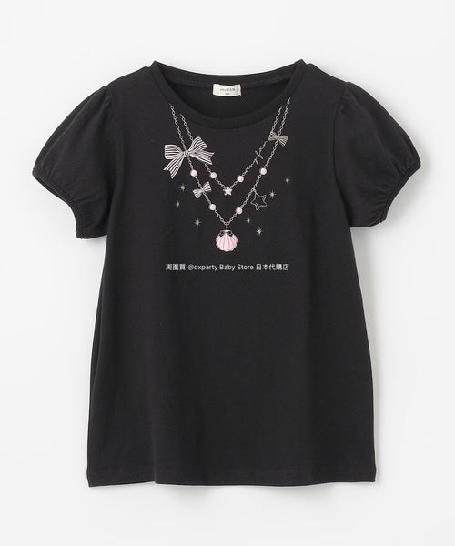日本童裝 aF#a325 印花短袖上衣 90-160cm 女童款 夏季 TOPS